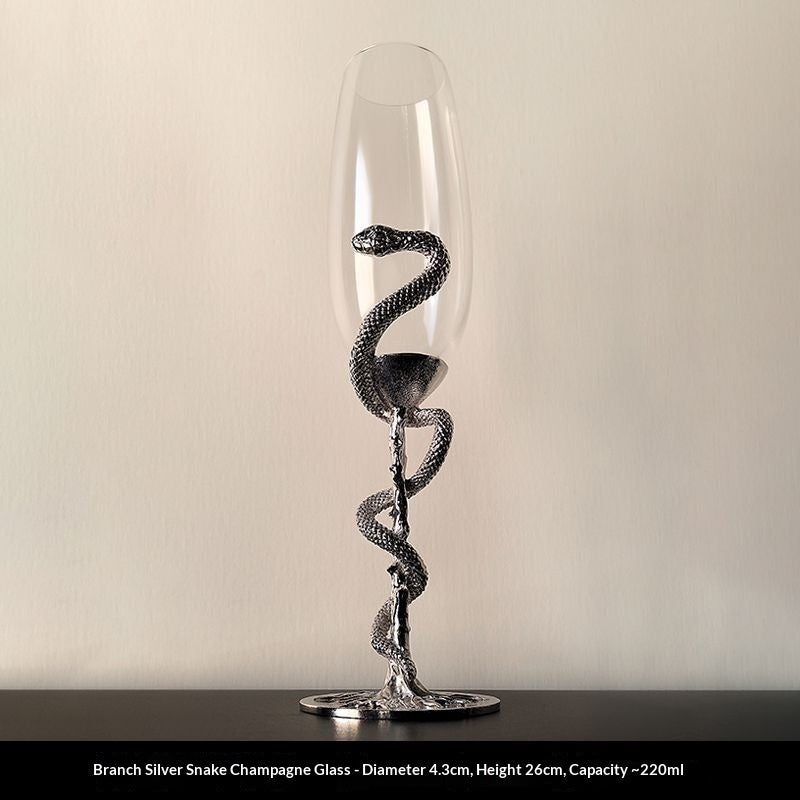 Light-luxury Snake Garden Series Champagne Glasses