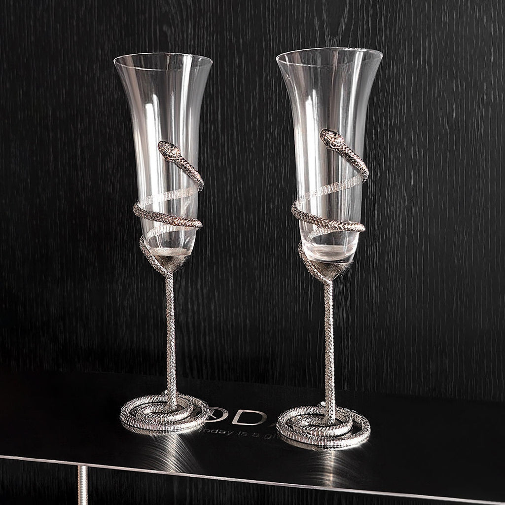 Light-luxury Snake Garden Series Champagne Glasses