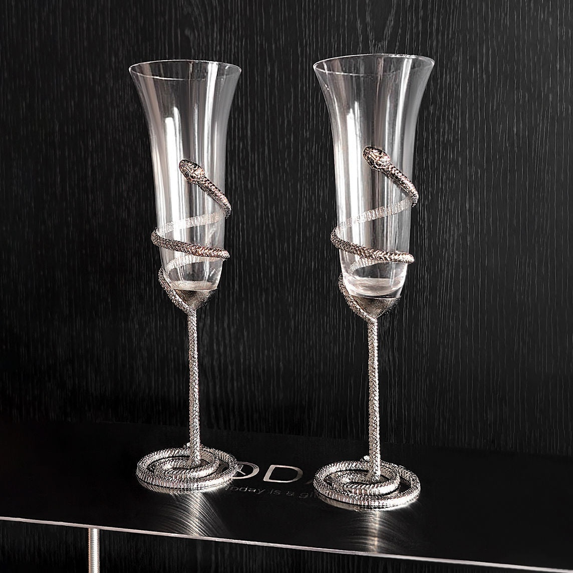 Light-luxury Snake Garden Series Champagne Glasses