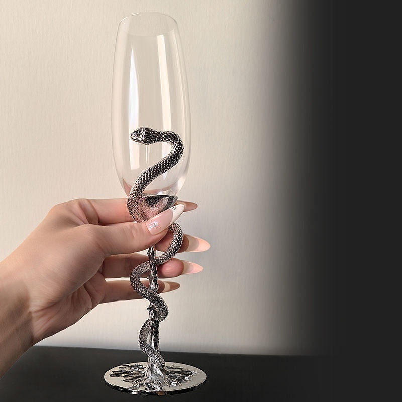 Light-luxury Snake Garden Series Champagne Glasses
